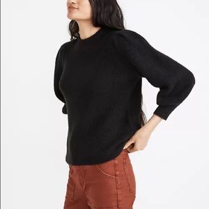 madewell Eaton Puff-Sleeve Pullover Sweater